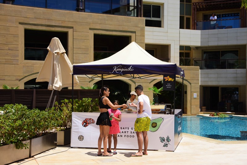 Lunch by the pool at Kempinski Summerland Hotel & Resort
